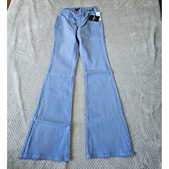 Playboy by PacSun Denim - Playboy by PacSun Jeans Womens Size 26 High Rise Ruched Flare Blue NWT